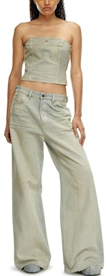 (W) ディーゼル 1996 D-Sire SS24 ローライズ ワイドレッグ ヴィンテージ ジーンズ グレーブルー レディース A0692609H60-01 Lookbook (W) ディーゼル 1996 D-Sire SS24 ローライズ ワイドレッグ ヴィンテージ ジーンズ グレーブルー レディース A0692609H60-01