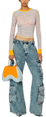 (Women) DIESEL 23FW Retro Low-Waist Wide-Leg Cargo Jeans Mid Blue A091970EMAN-01 Purchase (Women) DIESEL 23FW Retro Low-Waist Wide-Leg Cargo Jeans Mid Blue A091970EMAN-01