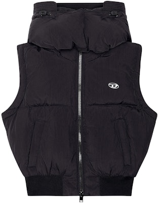 (W) DIESEL 黑色连帽背心附标志. A107720AEAI-9XX Buy (W) DIESEL 黑色连帽背心附标志. A107720AEAI-9XX