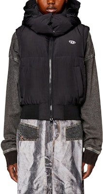 (W) DIESEL 黑色连帽背心附标志. A107720AEAI-9XX Lookbook (W) DIESEL 黑色连帽背心附标志. A107720AEAI-9XX