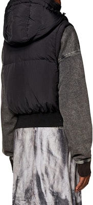 (W) DIESEL 黑色连帽背心附标志. A107720AEAI-9XX Shop (W) DIESEL 黑色连帽背心附标志. A107720AEAI-9XX