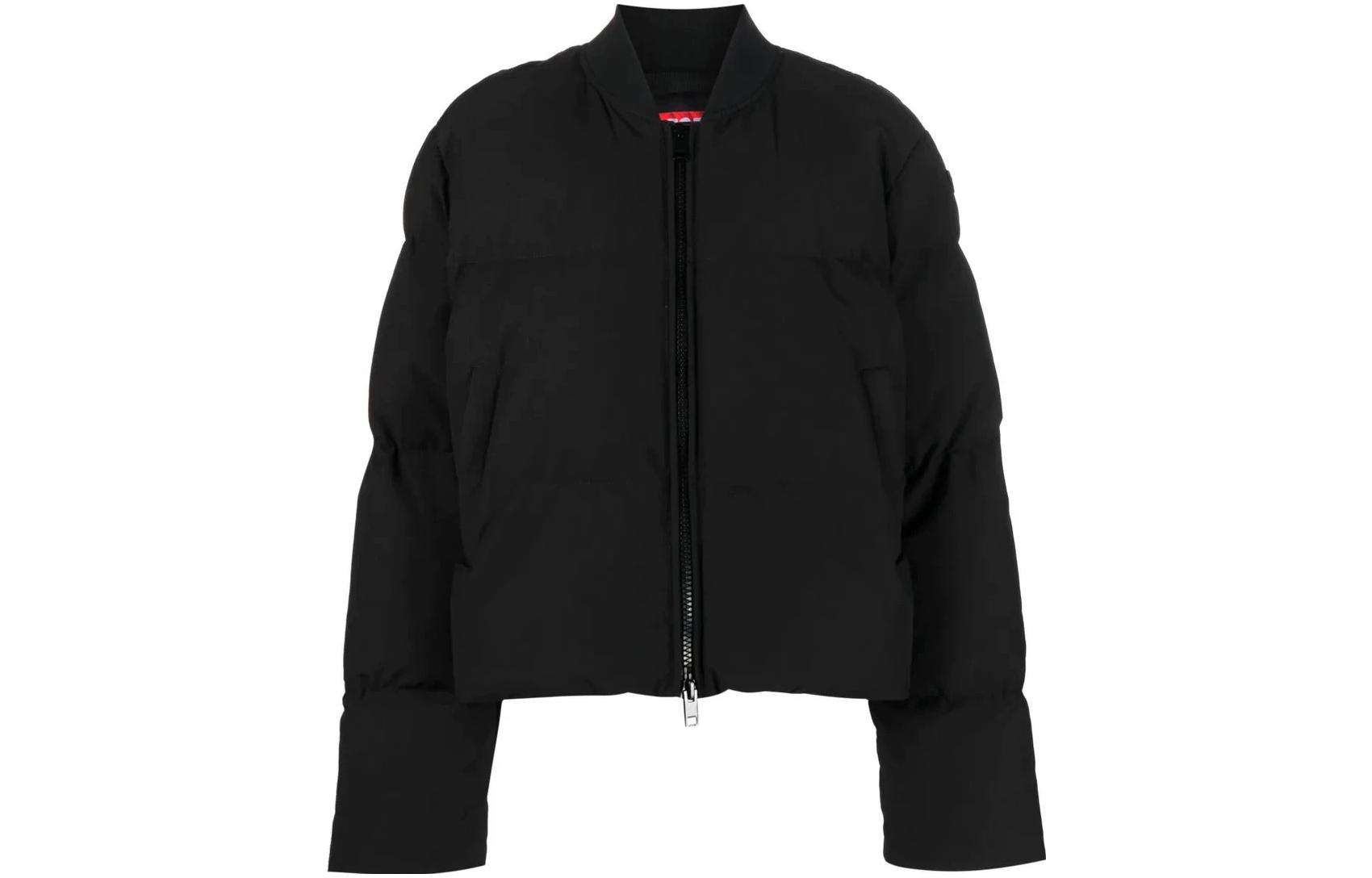 Order (W) 디젤 블랙 솔리드 컬러 롱 슬리브 집업 코튼 자켓. A105770LICR-9Xx