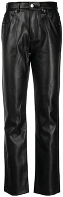 (Women) DIESEL Black Solid Faux Leather Straight-Leg Knit Joggers A061860PDAF9XX Buy (Women) DIESEL Black Solid Faux Leather Straight-Leg Knit Joggers A061860PDAF9XX
