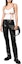 Lookbook (Women) DIESEL Black Solid Faux Leather Straight-Leg Knit Joggers A061860PDAF9XX