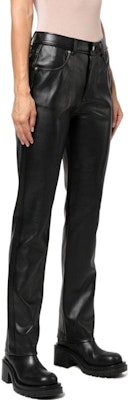 (Women) DIESEL Black Solid Faux Leather Straight-Leg Knit Joggers A061860PDAF9XX Shop (Women) DIESEL Black Solid Faux Leather Straight-Leg Knit Joggers A061860PDAF9XX