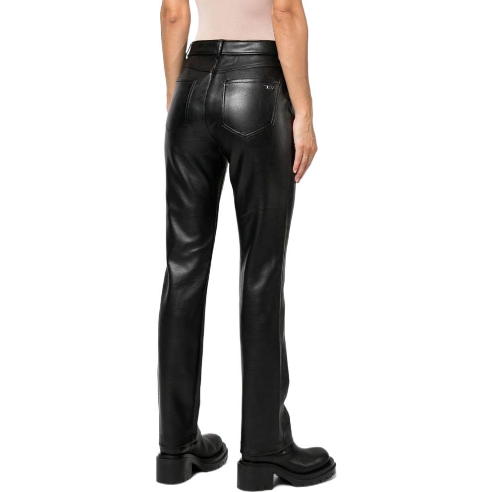 Purchase (W) DIESEL 黑色仿皮直筒针织休闲裤 A061860PDAF9XX