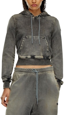(Women) DIESEL Black Washed Denim Relaxed Hoodie - Soft & Comfortable. A12574068HT-02 Shop (Women) DIESEL Black Washed Denim Relaxed Hoodie - Soft & Comfortable. A12574068HT-02