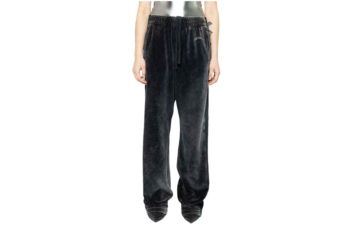 Order (Women) DIESEL  Black Wide-Leg Relaxed Fit Casual Pants. A125090AKAJ-9XX