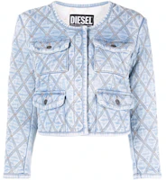 (Women) DIESEL Cropped Diamond Quilt Denim Jacket A056310ELAQ8II (Women) DIESEL Cropped Diamond Quilt Denim Jacket A056310ELAQ8II
