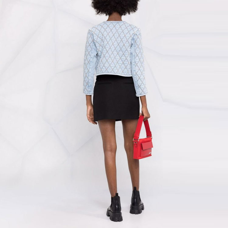 (Women) DIESEL  Cropped Diamond Quilt Denim Jacket A056310ELAQ8II 圖 4