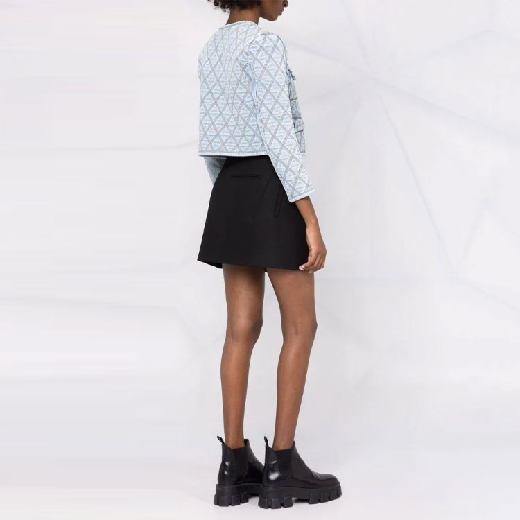 (Women) DIESEL  Cropped Diamond Quilt Denim Jacket A056310ELAQ8II 圖 5