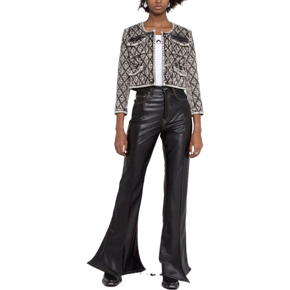 Lookbook (Women) DIESEL  Cropped Jacket with Contrast Stitching. A056310ELAR8AF