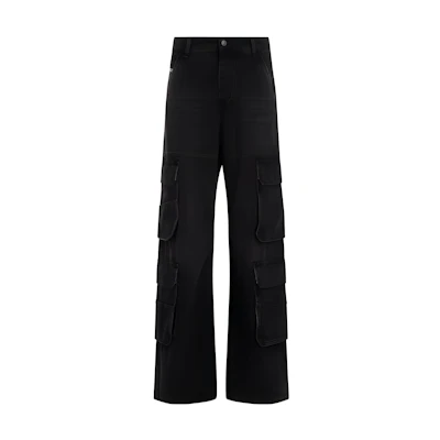 (Women) DIESEL Fitted Zipper Straight-Leg Jeans in Solid Dark Gray. A133160KIA-G02