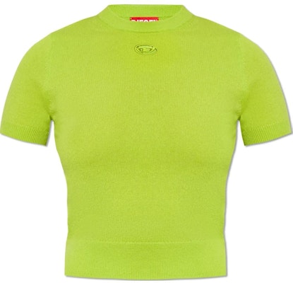 (W) DIESEL Kaos Pendek Hijau Cropped Lengan Pendek Crew Neck A130140GEAY-5KB Order (W) DIESEL Kaos Pendek Hijau Cropped Lengan Pendek Crew Neck A130140GEAY-5KB