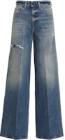(Women) DIESEL High-Waist Distressed Straight-Leg Jeans Blue Denim A0362409D9701 (Women) DIESEL High-Waist Distressed Straight-Leg Jeans Blue Denim A0362409D9701