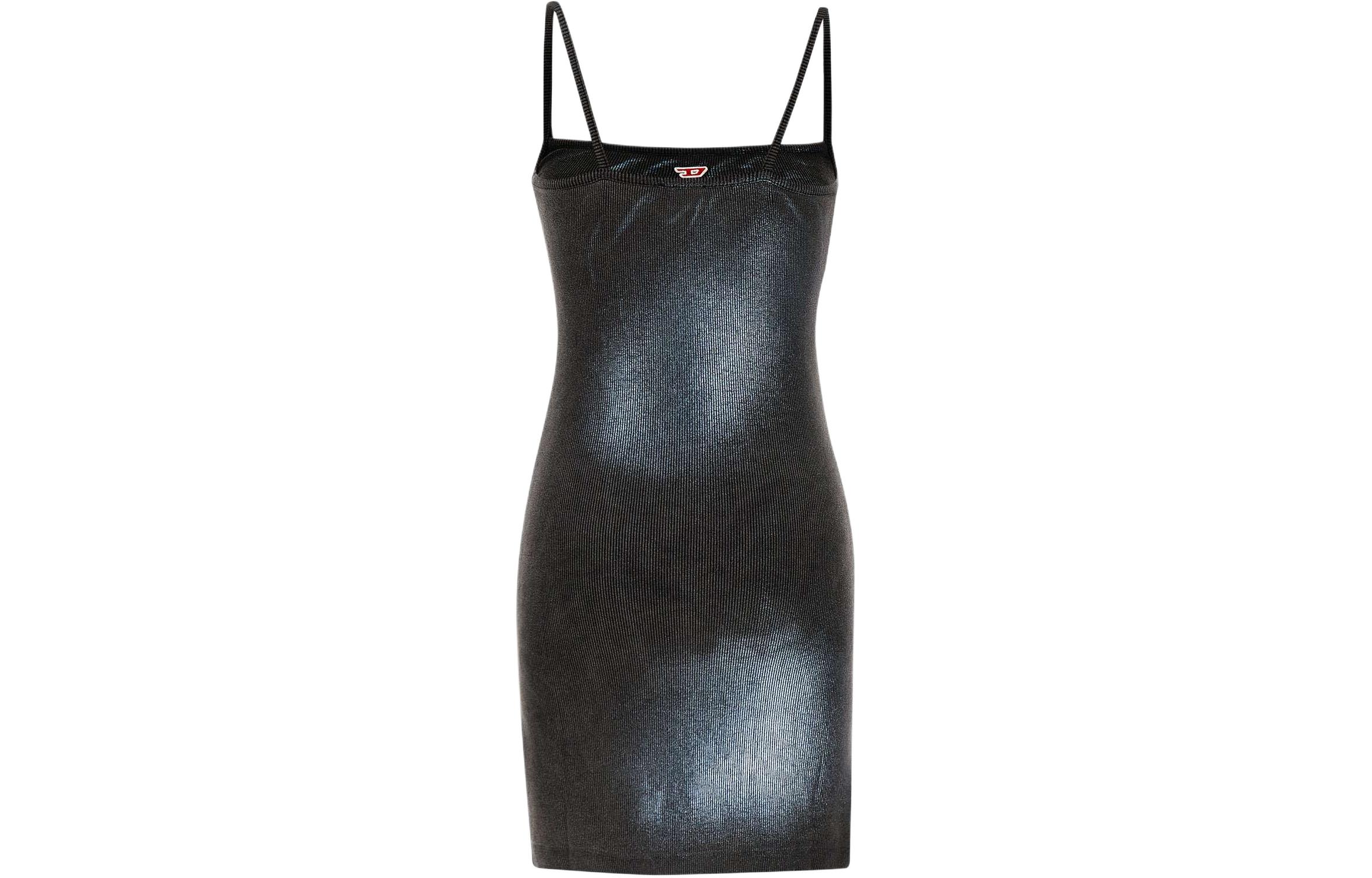 Lookbook (Women) DIESEL  Metallic Sheen Slim-Fit Mini Cami Dress in Black. A127210EPAG-900A