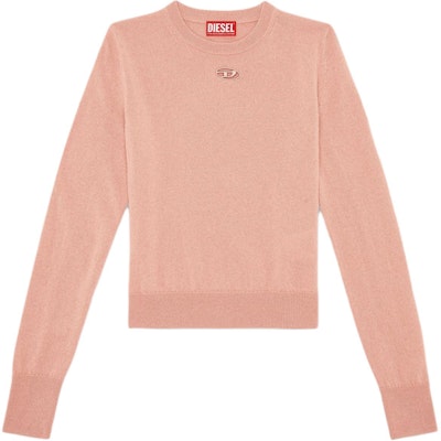 (Women) DIESEL Pink Slim-Fit Ribbed Oval-D Logo Knitted Long Sleeve Top A130130GEAY3BU Buy (Women) DIESEL Pink Slim-Fit Ribbed Oval-D Logo Knitted Long Sleeve Top A130130GEAY3BU