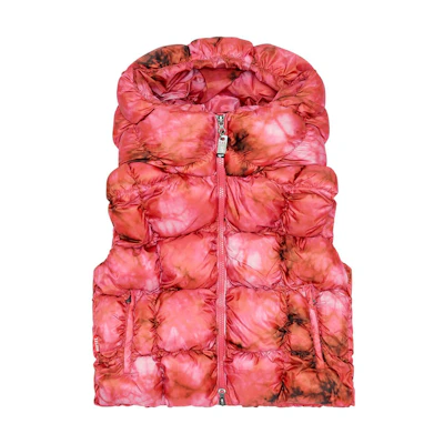 (Women) DIESEL Pink Zip-Up Casual Hooded Vest A114530DGAN-3CX