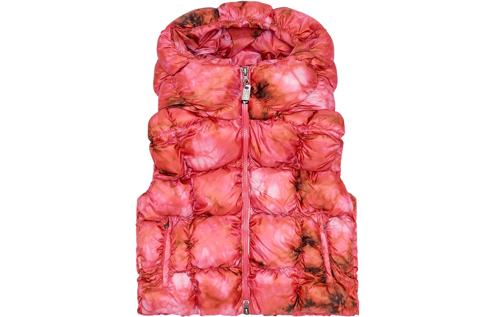 (Women) DIESEL  Pink Zip-Up Casual Hooded Vest A114530DGAN-3CX 圖 2