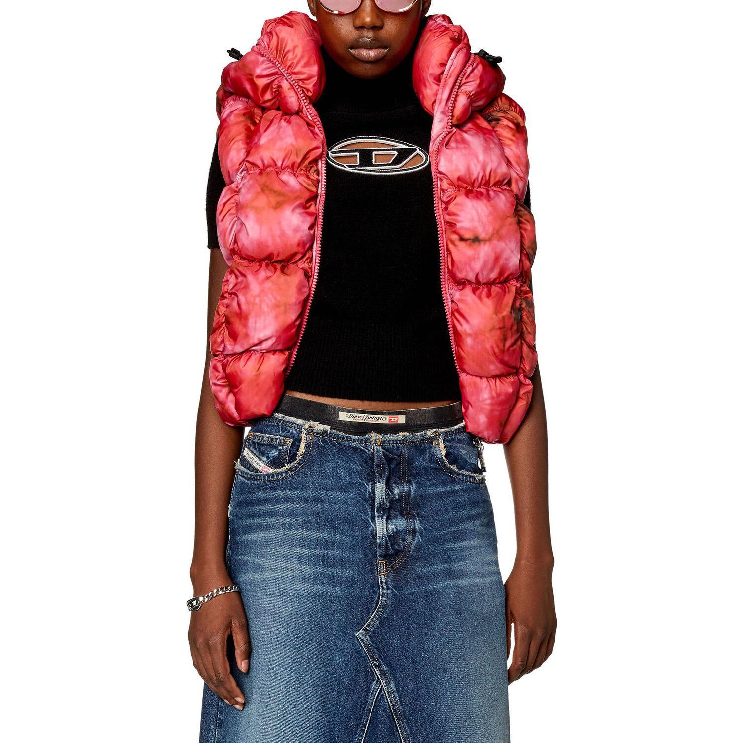 (Women) DIESEL  Pink Zip-Up Casual Hooded Vest A114530DGAN-3CX 圖 3