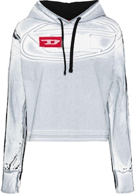 (Women) DIESEL Short Hoodie with Logo Print and Drop Shoulder in Gray. A132460QHAZ Buy (Women) DIESEL Short Hoodie with Logo Print and Drop Shoulder in Gray. A132460QHAZ