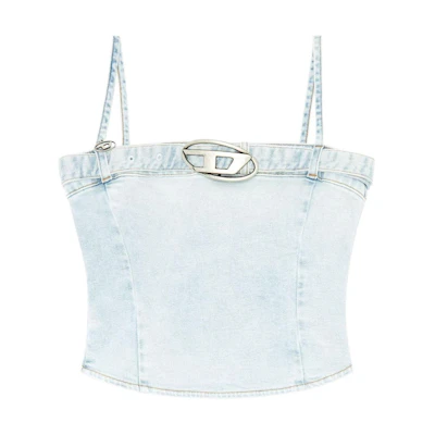 (Women) DIESEL Slim Fit Sleeveless Denim Vest Light Blue A131460JGAA0109401