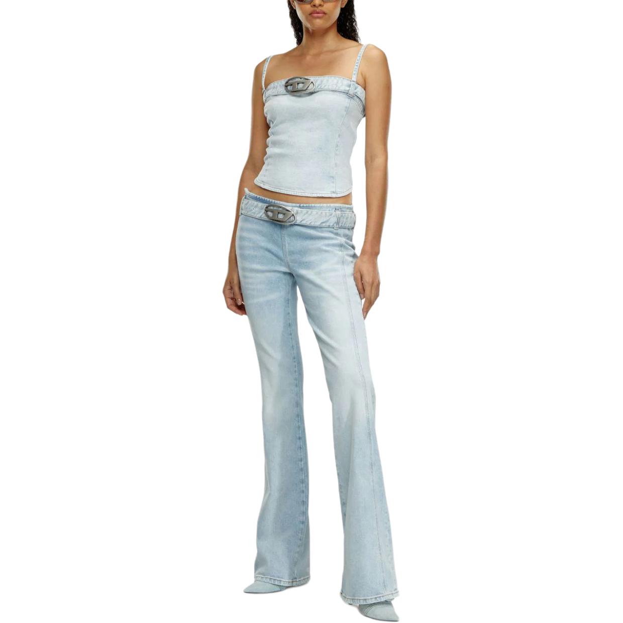 Lookbook (W) DIESEL 修身无袖牛仔马甲 浅蓝色 A131460JGAA0109401