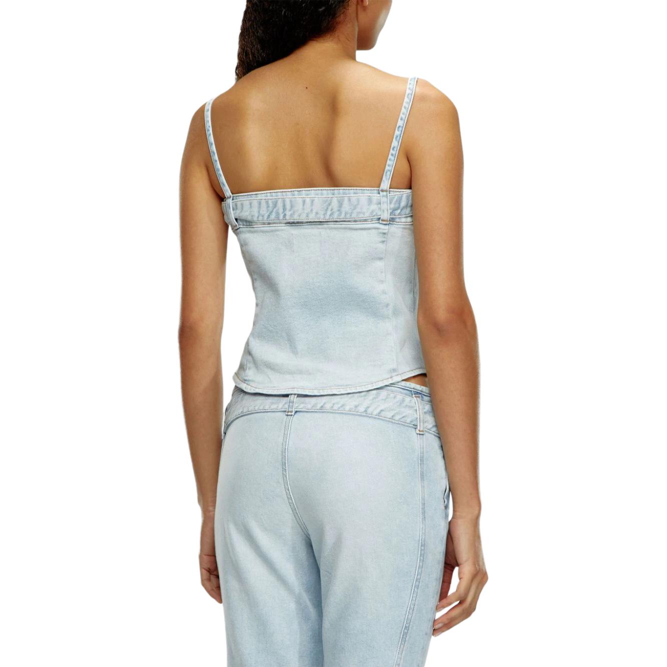 Purchase (W) DIESEL 修身无袖牛仔马甲 浅蓝色 A131460JGAA0109401