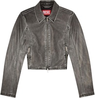 (Women) DIESEL Slim Fit Zip-Up Jacket - Black A139840BNDQ-9XX (Women) DIESEL Slim Fit Zip-Up Jacket - Black A139840BNDQ-9XX