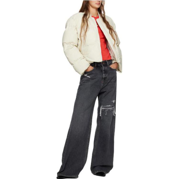 Shop (W) 디젤 솔리드 화이트 긴팔 크루넥 재킷 A105770LICR5KM