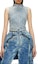 Purchase (Women) DIESEL SS24 Stretch Washed Denim Sleeveless Shirt Light Blue A1391009J93