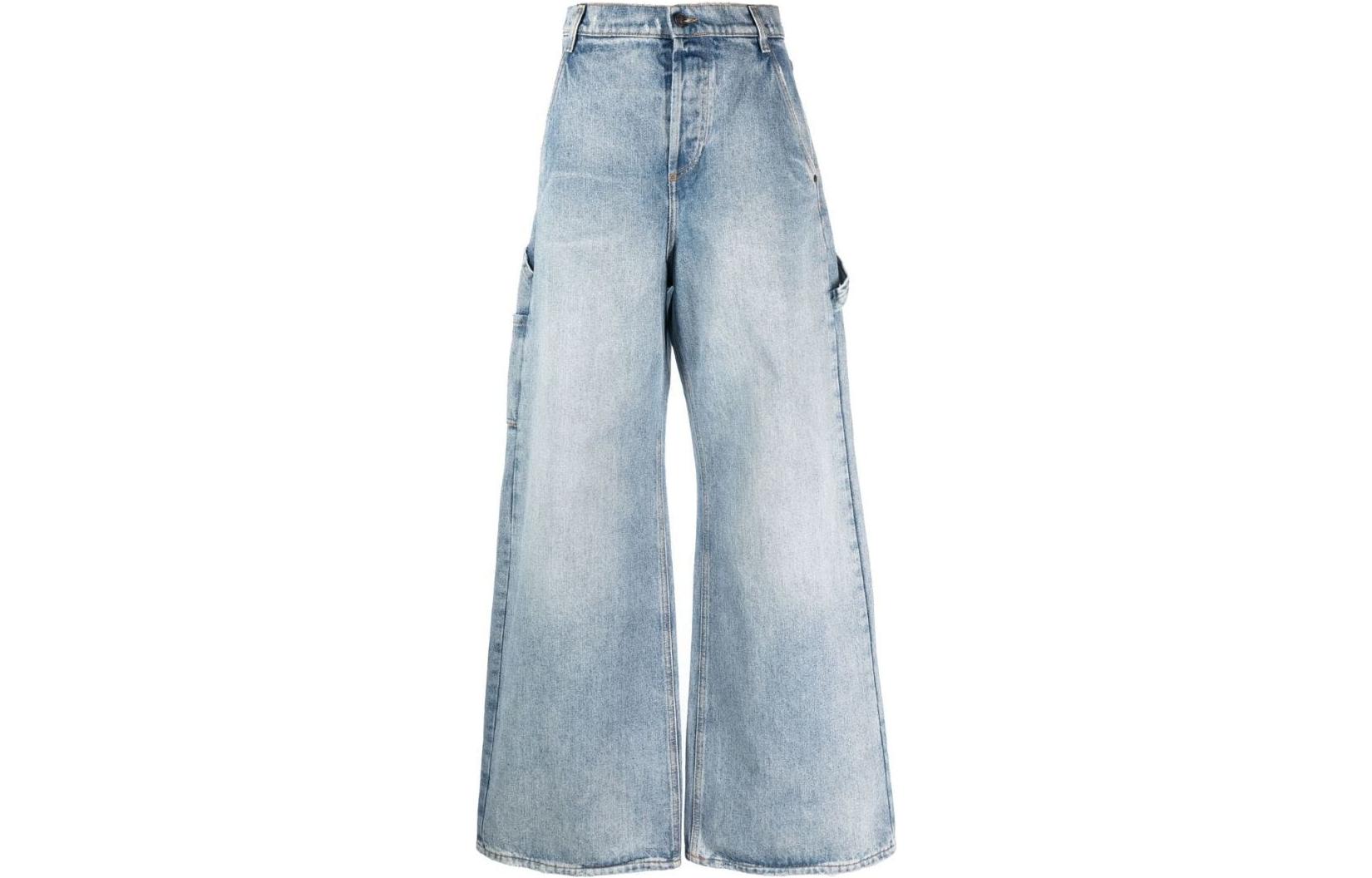 (Women) DIESEL  Washed Wide-Leg Jeans with Zipper Details A096860EMAG01 圖 2