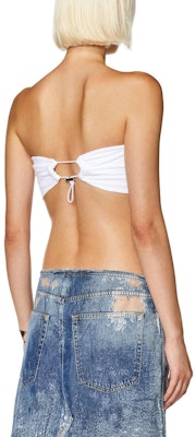 (W) DIESEL Tube Top Putih Kasual dengan Dekorasi Logo Metalik A119960LJAW-100 Shop (W) DIESEL Tube Top Putih Kasual dengan Dekorasi Logo Metalik A119960LJAW-100