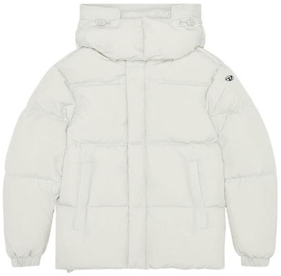 (W) DIESEL 白色可拆卸帽宽松夹克. A129980AEAI-8AF Order (W) DIESEL 白色可拆卸帽宽松夹克. A129980AEAI-8AF