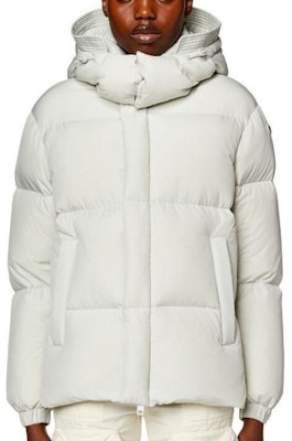 (W) DIESEL 白色可拆卸帽宽松夹克. A129980AEAI-8AF Lookbook (W) DIESEL 白色可拆卸帽宽松夹克. A129980AEAI-8AF