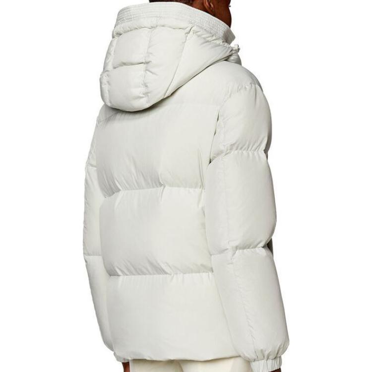 Shop (W) DIESEL 白色可拆卸帽宽松夹克. A129980AEAI-8AF