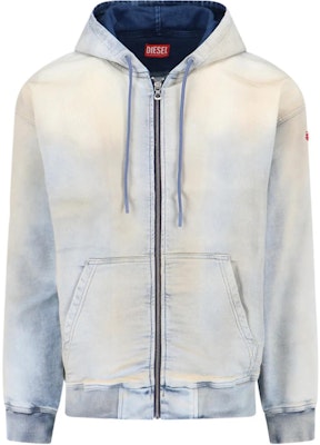 (Women) DIESEL White Logo Zip-Up Hoodie Jacket A13116068NE-01 Buy (Women) DIESEL White Logo Zip-Up Hoodie Jacket A13116068NE-01