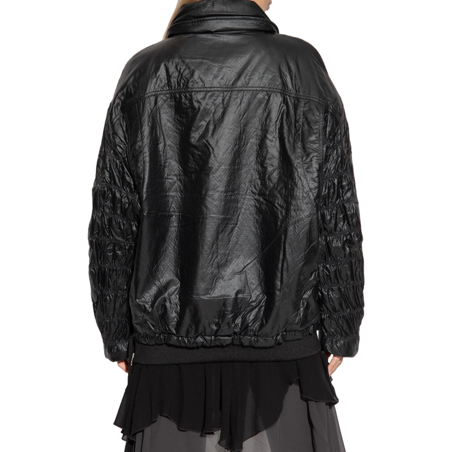 (Women) Diesel Black Solid Square Neck Zip Long-Sleeve Jacket with Asym Hem A085870HGAX-9XX 圖 4