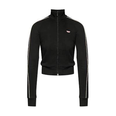 (Women) Diesel Black Striped Full-Zip Straight Long Sleeve Jacket A150390DLAA9-XXA