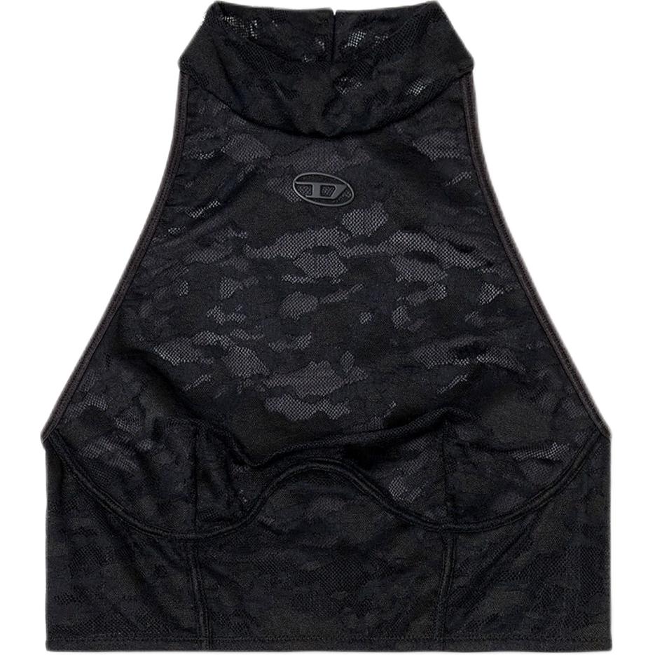 (Women) Diesel Camouflage Turtleneck Sleeveless Vest A225690DRAK900