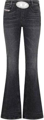 (W) DIESEL D-Ebbey スリムフレア レターパッチ ブラックデニムジーンズ レディース. A114560CKAH02 Buy (W) DIESEL D-Ebbey スリムフレア レターパッチ ブラックデニムジーンズ レディース. A114560CKAH02