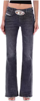 Order (Women) DIESEL D-Ebbey Slim Flare Letter Patch Black Denim Jeans Women. A114560CKAH02