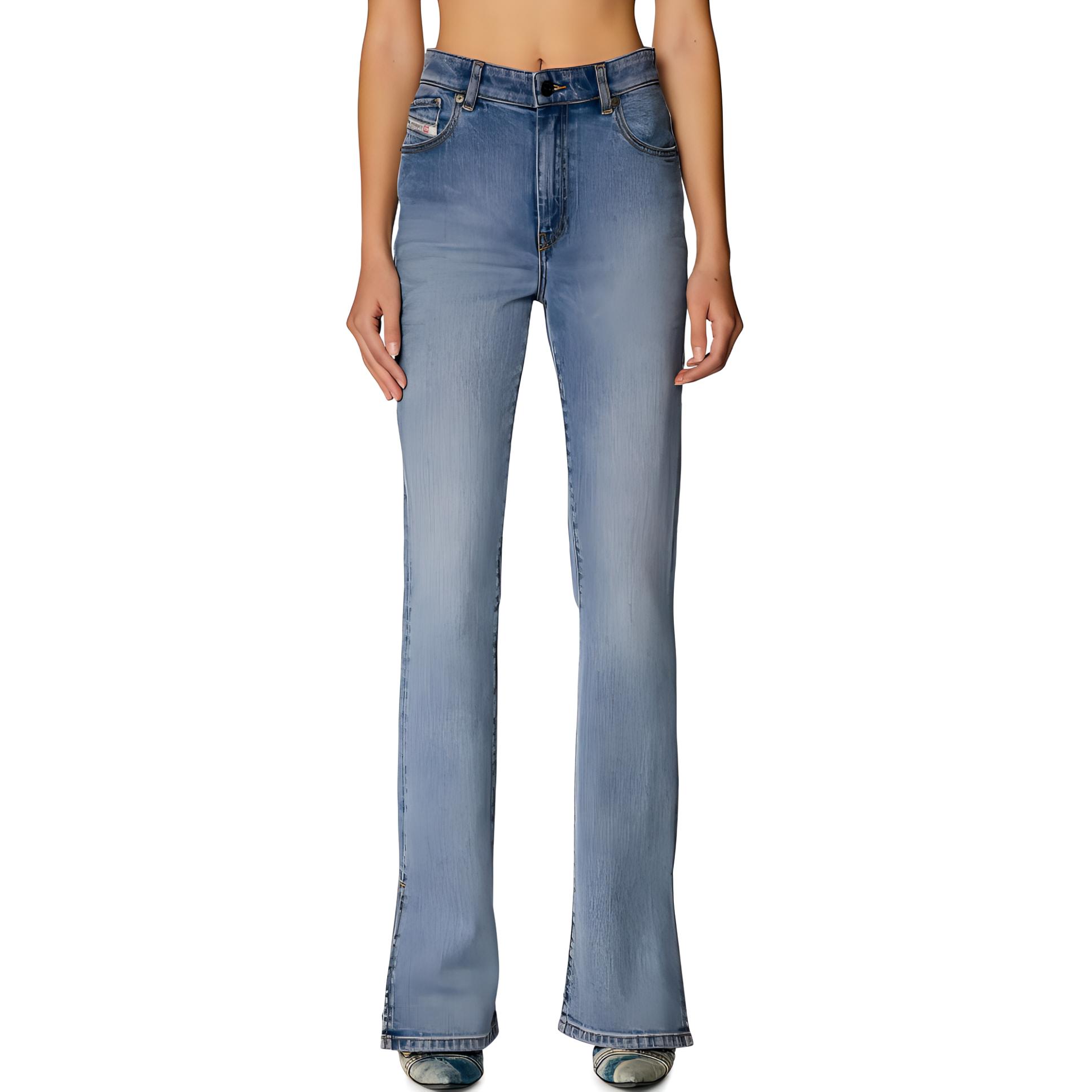 (Women) DIESEL D-Escription Low-Rise Slim Straight Denim Jeans Women Blue A126040PFAQ-33 圖 3
