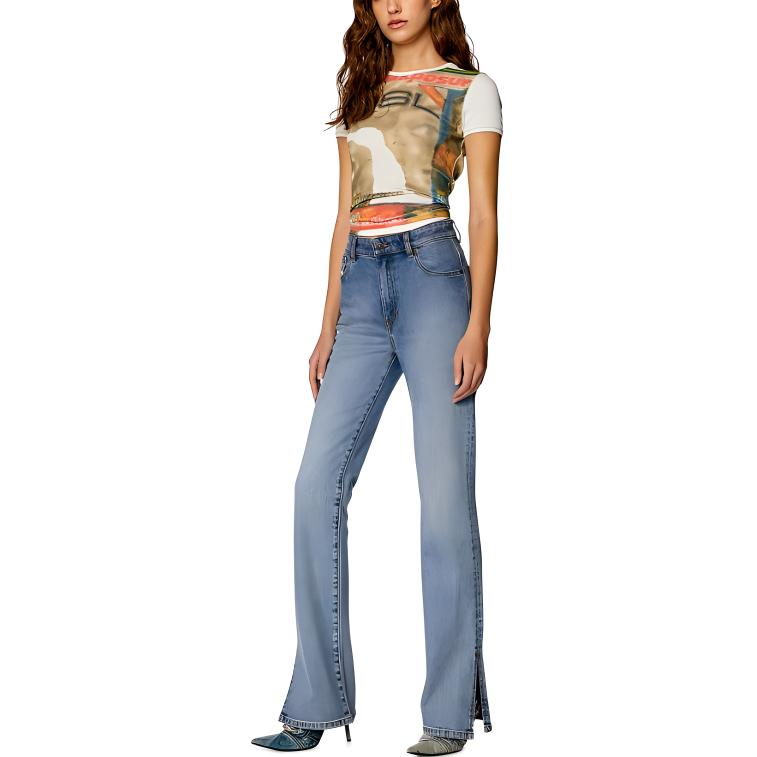 (Women) DIESEL D-Escription Low-Rise Slim Straight Denim Jeans Women Blue A126040PFAQ-33 圖 5