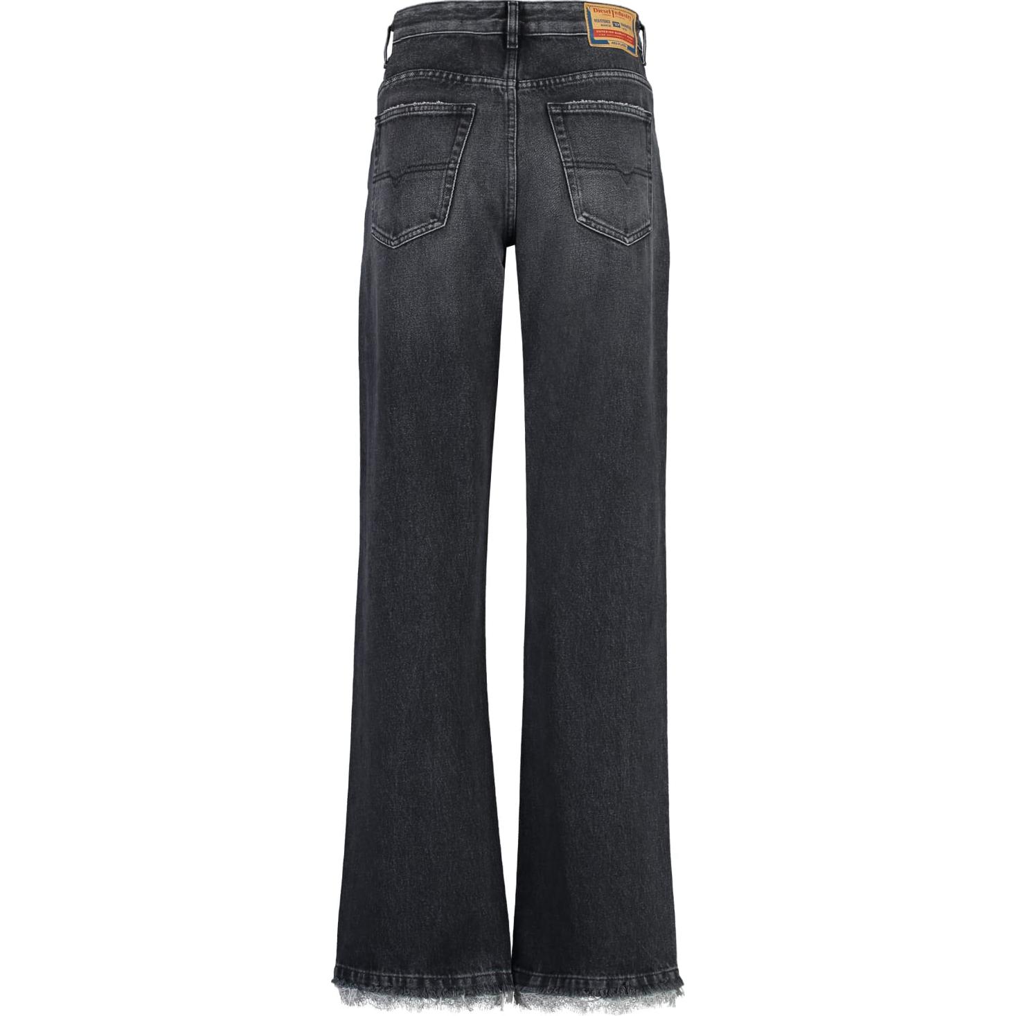(Women) DIESEL D-Reggy Gray Straight-Leg Loose Fit Zip Trim Jeans Women A11462007S2-02 圖 3