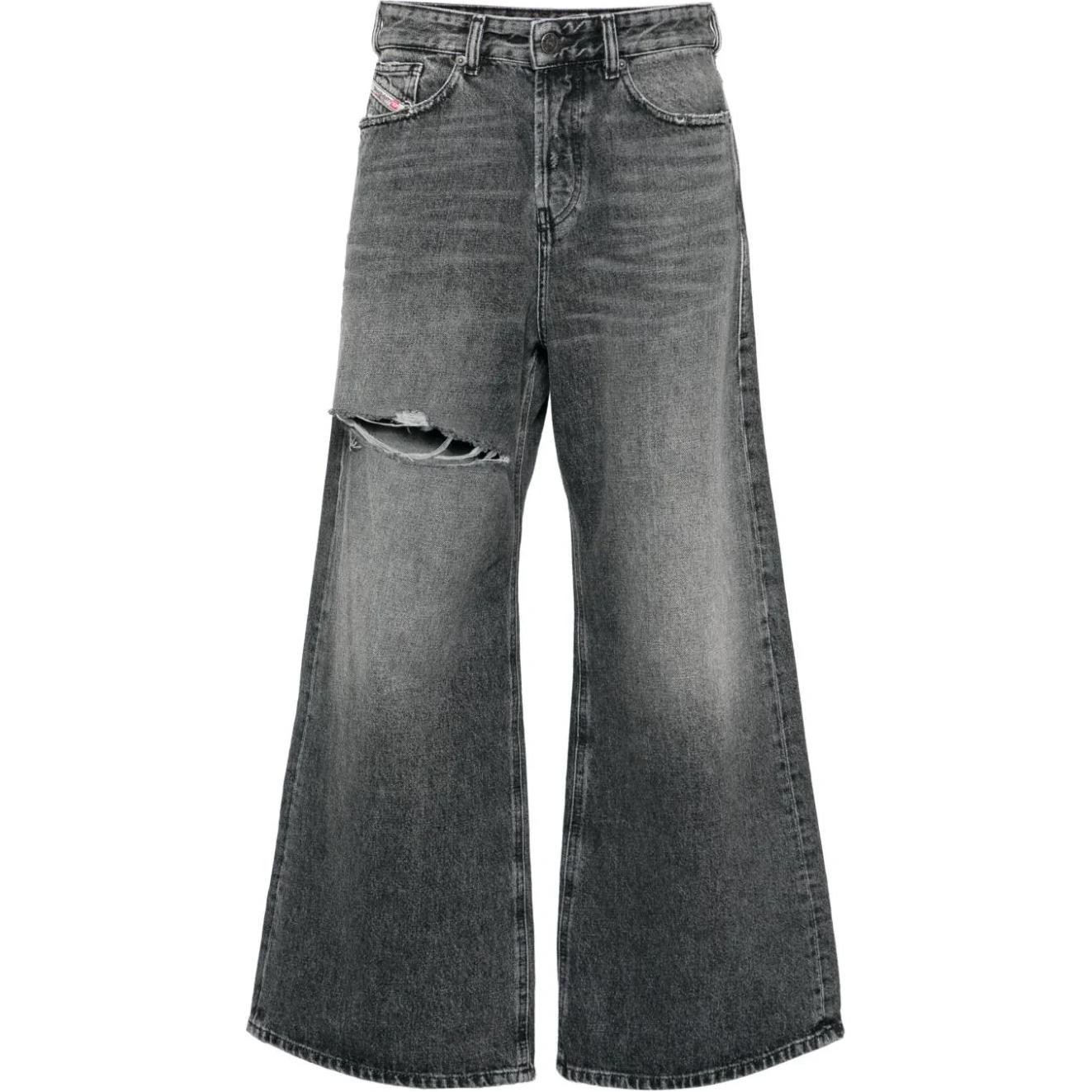 Order (W) DIESEL D-Sire ウォッシュドグレー ワイドレッグ ジッパージーンズ レディース用 A13495007X-402