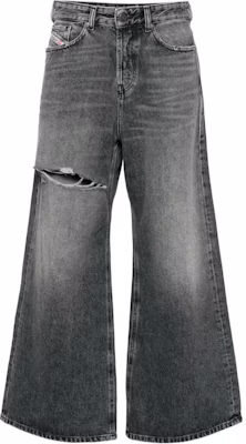 (W) DIESEL D-Sire ウォッシュドグレー ワイドレッグ ジッパージーンズ レディース用 A13495007X-402 Order (W) DIESEL D-Sire ウォッシュドグレー ワイドレッグ ジッパージーンズ レディース用 A13495007X-402