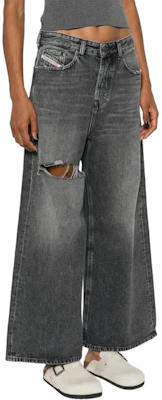 (W) DIESEL D-Sire ウォッシュドグレー ワイドレッグ ジッパージーンズ レディース用 A13495007X-402 Shop (W) DIESEL D-Sire ウォッシュドグレー ワイドレッグ ジッパージーンズ レディース用 A13495007X-402