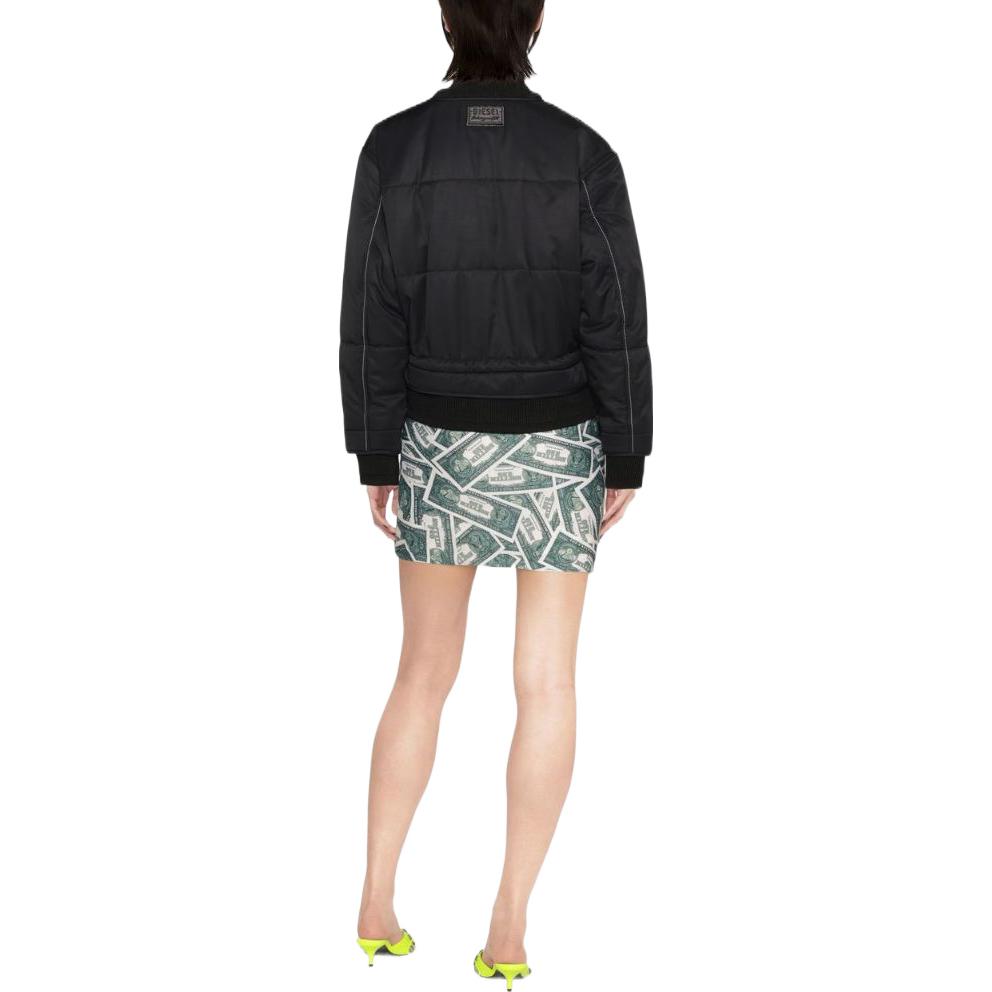 Shop (W) DIESEL FW22 黑色菱格飞行夹克外套 A063370NDAU-9XX