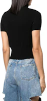 Shop (Women) DIESEL FW22 Black Wool Cashmere Knit Turtleneck Short Sleeve Sweater. A067130KCAE9XX